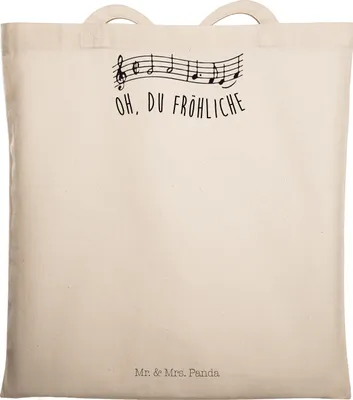 Produktbild von Mr. & Mrs. Panda Einkaufstasche Weihnachtsbaum schmücken - Transparent - Geschenk, Stoffbeutel, Tasche, Weihnachten, Shopping, Tote Bag, Schultasche