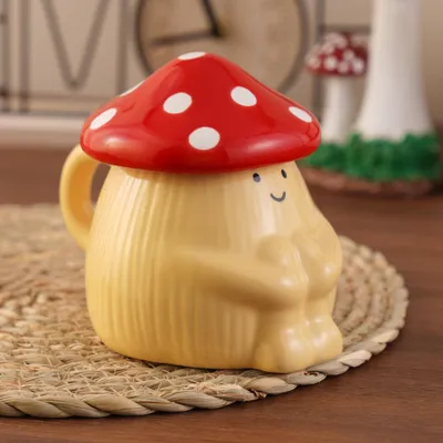 Imagen del producto de Omgoods - Taza de cerámica con forma de hongo
