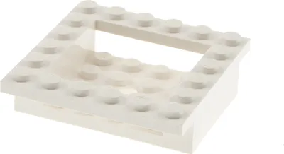 Produktbild von 1x Lego Bau Platte 6x6x1 weiß Doppel Rahmen Cockpit Basis Unterbau 4597