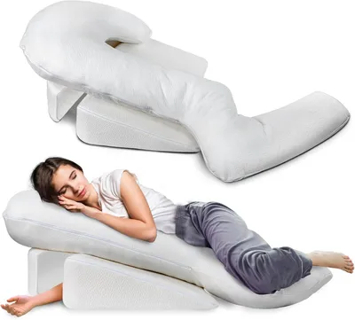 Immagine prodotto di Cuscino ortopedico a cuneo per dormire di lato in memory foam reflusso.