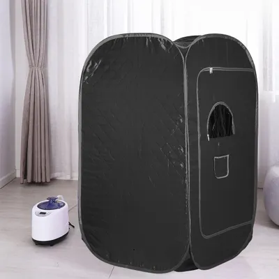 Produktbild von Dampfsauna 1000W Wärmekabine Home Sauna mit Timer & 9 Temperaturstufen Sitzsauna Schwarz