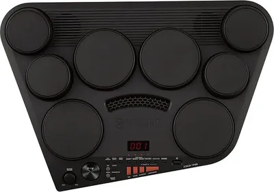 Produktbild von Drumset, schwarz – Transportable E-Drums mit 8 anschlagdynamischen Drum-Pads – Drum Kit mit Lautstärkeregelung & Kopfhöreranschluss