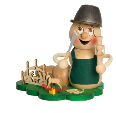 Produktbild von Kuhnert - Räucherfigur Rudi Drehwurm - Größe ca. 14cm, für Räucherkerzen Größe M (Standard) - 37010