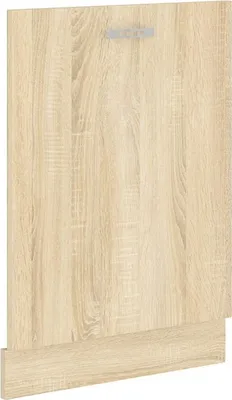 A close-up view of a cabinet door with a wood grain texture.