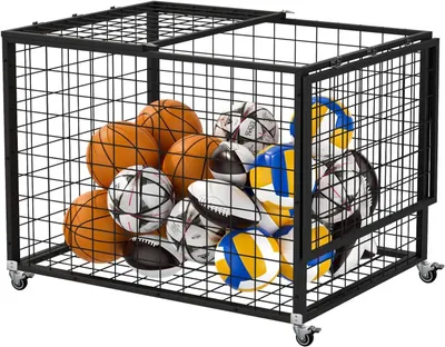 Productafbeelding van Mobiele Sportbalwagen met Dubbel Deksel en Wielen