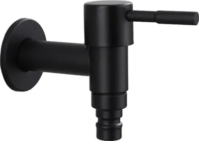 Produktbild von Schwarze Kaltwasserarmatur Edelstahl Kurzgriff