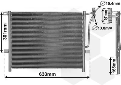 Immagine prodotto di Van Wezel condensatore aria condizionata senza essiccatore per BMW 3 E46 + Cabrio Touring Compact Z4 + Coupe