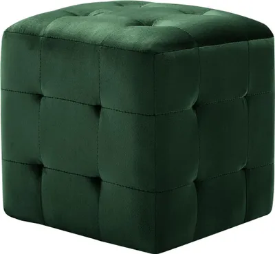Obrázek produktu pro vidaXL Noční stolky 2 ks. Zelený 30x30x30 cm sametová látka