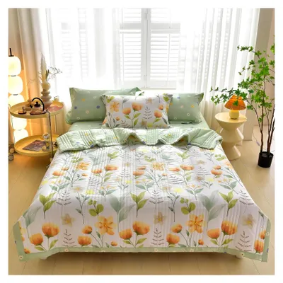 Produktbild von Leichte und weiche Sommerdecke - Waschbare Mikrofaser, atmungsaktive Kühlendecke mit Wendedesign (150 x 200 cm)
