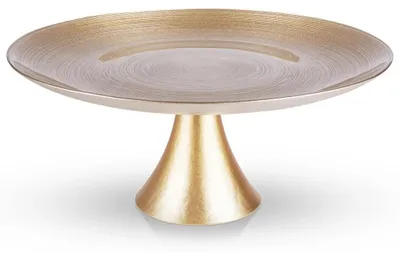 Image de Support à gâteaux - Présentoir à gâteaux - 28 cm - Métal - Doré