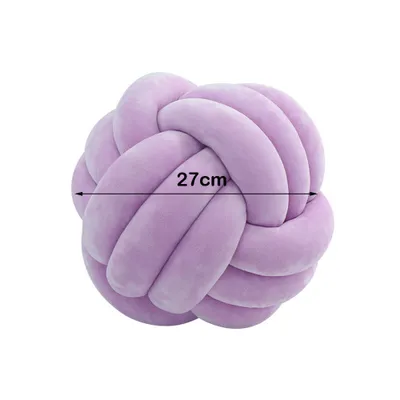 Produktbild von CANDeal 27cm Knotenkissen, Geknotetes Kissen für Sofa, Bett, Dekorat, Zierkissen Knoten, Knoten-Ball-Kissen