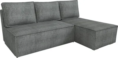 Produktbild von BroMARKT Ecksofa mit Schlaffunktion Hector Grau Cord Rechts