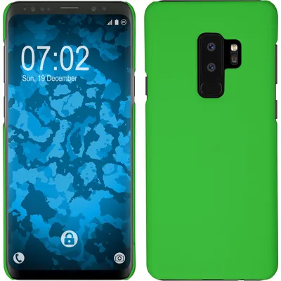 Produktbild von PhoneNatic Case kompatibel mit Samsung Galaxy S9 Plus - Hülle grün gummiert Hard-case Cover
