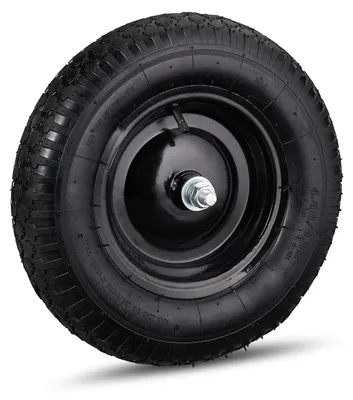 Immagine prodotto di TRANKIELO® - Ruota per carriola 4.80/4.00-8 – Pneumatico, cerchio in acciaio, capacità di carico fino a 120 kg, ruota di ricambio per carriole