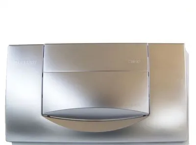 Produktbild von Geberit-Abdeckplatte 200 F mit Betätigung von vorne verchromt