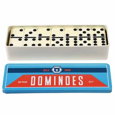 Produktbild von Domino Spiel im Metalletui, Wildbär, Rex London - Familienspiel, Reisespiel, Kinderspiel, ab 3 Jahren