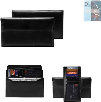 Produktbild von K-S-Trade Handy Hülle kompatibel mit POCO X5 Pro 5G Schutz Hülle Tasche Schutz Case Handytasche Kunstleder schwarz, 1x