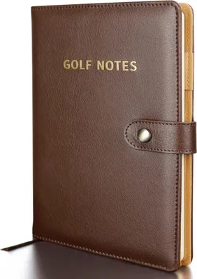 Obrázek produktu pro INFPolyuretanKožený Držák Golfové Karty s Magnetickým Uzávěrem a Poutkem na Pero Hnědý