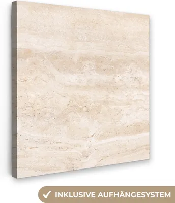 Produktbild von MuchoWow® - Leinwandbilder - Marmor - Steine - Sand - Textur, Wandbild, Wanddeko Bilder Wohnzimmer, 50x50 cm