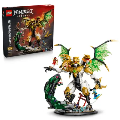 Produktbild von LEGO NINJAGO Duell mit dem Ultradrachen - Spielzeug mit 4-köpfiger Actionfigur, Schlange & 4 Minifiguren mit Katanas - Kinderzimmer Deko - Geschenk für Jungen ab 12 Jahren und Teenager-Fans - 71872
