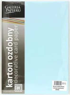 Zdjęcie produktu dla Karton Ozdobny Gładki Niebieski Satyn 210G/M2 (20)