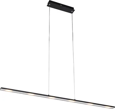 Produktbild von Design Hängelampe Schwarz inkl LED mit Touchdimmer Platin