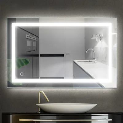 Produktbild von LED Badspiegel Badezimmerspiegel Wandspiegel  60*80 cm Kaltweiß Beleuchtet