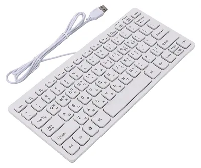 Zdjęcie produktu dla Klawiatura koreańska, 78 klawiszy, klawiatura przewodowa USB, ultracienka i lekka klawiatura do komputera PC i laptopa