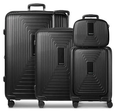 Produktbild von Redolz Essentials14 4-Rollen Kofferset Beautycase 4tlg mit Dehnfalte Laptopfach