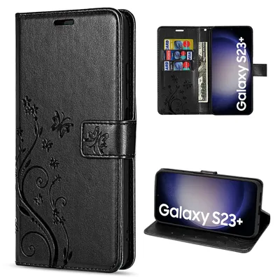 Produktbild von Handy Tasche für Samsung Galaxy S23+ Handyhülle Blumen Hülle Etui Wallet Case