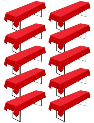 Produktbild von Biertisch Tischdecke 10 Stück Rot 100x250 cm Polyester 200 g/m²