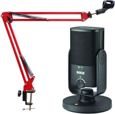 Produktbild von Rode NT-USB MINI mit NB35RD Rot Gelenkarm