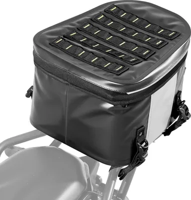 Produktbild von Motorrad-Hecktasche - Rücksitz-/Gepäckträgertasche - Wasserfest - 28 L Volumen - Universal Passend - Verstellbare Schnallen - Mit Außentasche - Schwarz