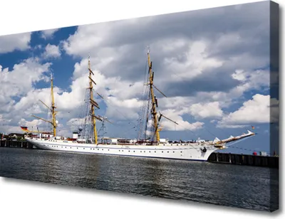 Produktbild von Tulup Leinwand-Bilder 100x50 Wandbild Canvas Kunstdruck Boot Wasser Landschaft