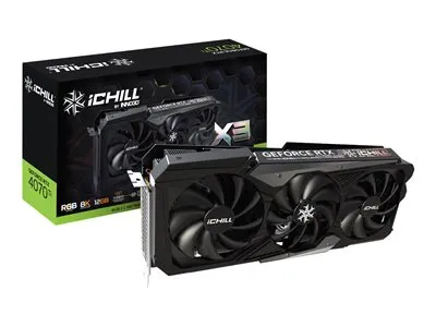 Zdjęcie produktu dla INNO3D iChill Geforce RTX 4070 Ti x3, GeForce RTX 4070 Ti, 16 GB, GDDR6X, 192 bit, 7680 x 4320 px, PCI Express x16 4.0