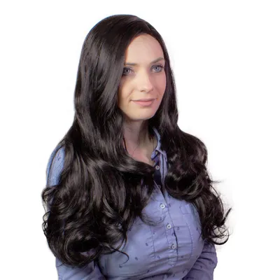 Obrázek produktu pro hair2heart Paruka Dlouhé kudrnaté syntetické vlasy Dámská paruka - tmavě hnědá 70cm 190g