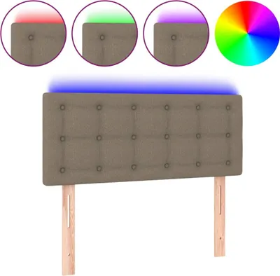 Produktbild von vidaXL LED Kopfteil Taupe 90x5x78/88 cm Stoff