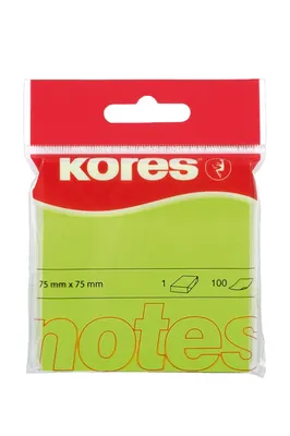Immagine prodotto di Kores N47077 Haftnotizen "NEON" 75 x 75 mm blanko neon-grün