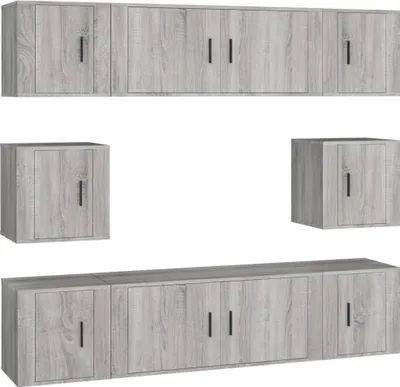 Produktbild von vidaXL 8-tlg. TV-Schrank-Set Grau Sonoma Holzwerkstoff