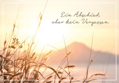 Produktbild von Trauer Beileid Kondolenz Karte mit Umschlag,  Sonnenuntergang Ein Abschied aber kein vergessen
