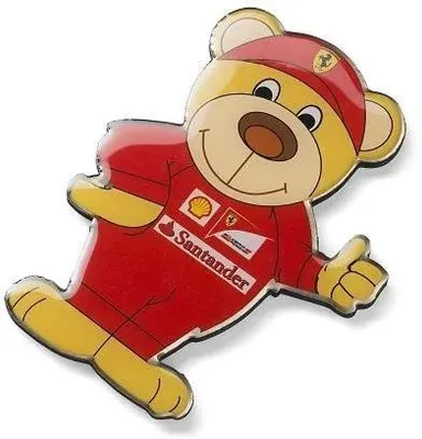 Produktbild von Ferrari Teddy-Magnet aus Metall, Rot