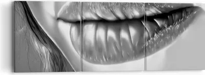 Produktbild von Bild auf Leinwand - Leinwandbild - Lippen Gesicht weiblich Lippenstift - 90x30cm - Wand Bild - Wanddeko - Leinwanddruck - Bilder - Kunstdruck - Leinwand bilder - Wandkunst - CA90x30-2266
