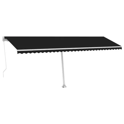 Zdjęcie produktu dla vidaXL Wysuwana markiza obsługiwana ręcznie 600x300 cm antracyt