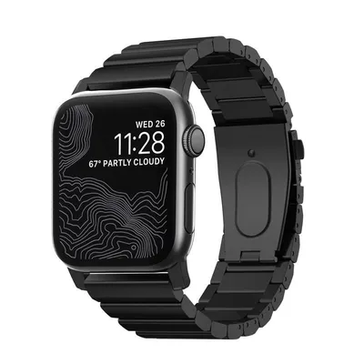 Produktbild von Nomad NM1A4HB000, Band, Smartwatch, Schwarz, Apple, Apple Watch Series 1, 2, 3, 4, 5, Edelstahl