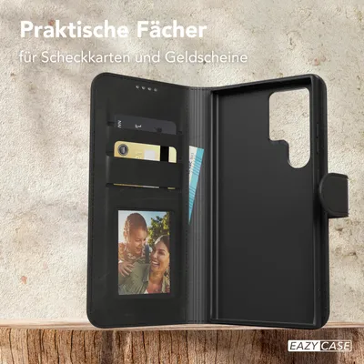 Produktbild von EAZY CASE Business Hülle für Samsung Galaxy S24 Ultra klappbar, Premium Kunstleder Handyhülle mit Kartenfach