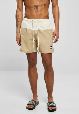 Obrázok produktu pre Pánske kraťasy Urban Classics Block Swim Shorts unionbeige/softseagrass - XS