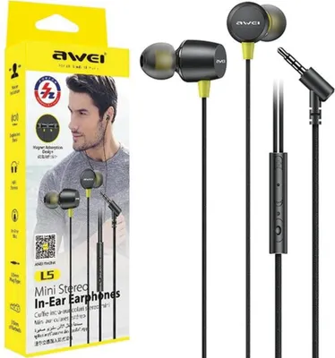 Productafbeelding van AWEI stereo-koptelefoon, 3,5 mm, zwart