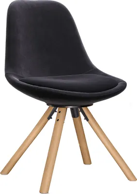 Produktbild von 2er-Set STELA | Samtstuhl | Schwarz | Samt | Schalenstuhl, Hotelstuhl, Designerstuhl