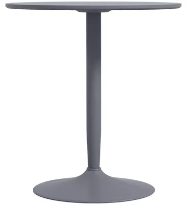 Produktbild von Esstisch fš¹r 2 Personen, runde Tischplatte, Stahlfu?, Grau, 70 x 70 x 75 cm