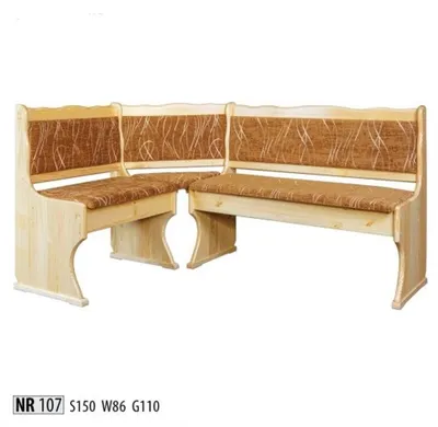 Immagine prodotto di Panca ad angolo panca in legno panche solide cucina zona pranzo seduta ad angolo legno vero mobili in legno nuovo